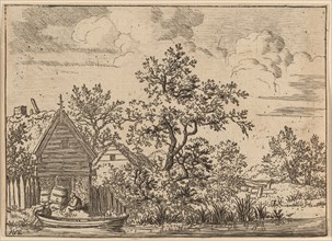 Two Casks in Front of a Cottage, probably c. 1645/1656. Creator: Allart van Everdingen.