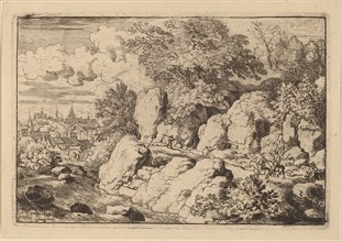 Two Horsemen on a Rocky Path, probably c. 1645/1656. Creator: Allart van Everdingen.