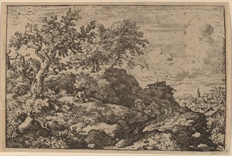 Two Peasants Seated on a Hill, probably c. 1645/1656. Creator: Allart van Everdingen.