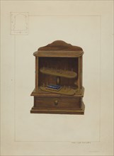 Walnut Spool Cabinet, c. 1938. Creator: Edward L Loper.