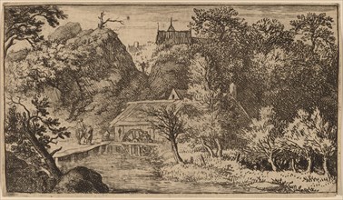 Water Mill at the Foot of a Mountain, probably c. 1645/1656. Creator: Allart van Everdingen.