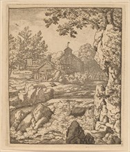 Waterfall, probably c. 1645/1656. Creator: Allart van Everdingen.