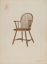 Windsor Bamboo-turned Chair, c. 1937. Creator: Edward L Loper.