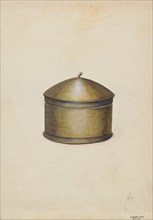 Wooden Sugar Bowl, c. 1936. Creator: Edward L Loper.