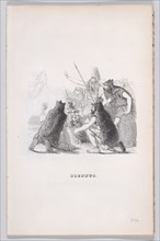 Brennus from The Complete Works of Béranger, 1836. Creators: Auguste Raffet, L Chauchefoin.