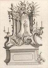 Design for an Altar, Plate 1 from an Untitled Series of Designs for Altars,..., Printed ca. 1750-56. Creator: Jacob Gottlieb Thelot.