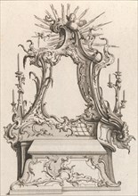 Design for an Altar, Plate 3 from an Untitled Series of Designs for Altars,..., Printed ca. 1750-56. Creator: Jacob Gottlieb Thelot.