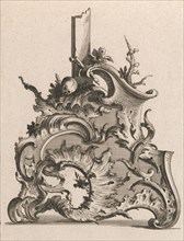 Design for the Base of a Crucifix, Plate 2 from: 'Neü inventierte Crucifix=..., Printed ca. 1750-56. Creator: Jacob Gottlieb Thelot.