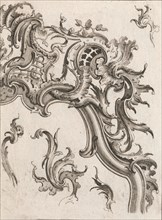 Various Designs for Rocaille Ornaments, Plate 2 from an Untitled Series of ..., Printed ca. 1750-56. Creator: Jacob Gottlieb Thelot.