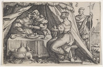 Judith and Holofernes Dining. Creator: Georg Pencz.