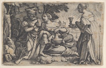Lot and His Daughters. Creator: Georg Pencz.