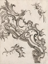Various Designs for Rocaille Ornaments, Plate 4 from an Untitled Series of ..., Printed ca. 1750-56. Creator: Jacob Gottlieb Thelot.