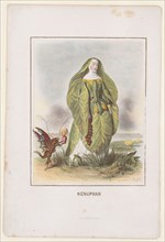Nenuphar, from Les Fleurs Animées, 1847. Creator: Charles-Michel Geoffroy.