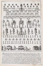 Plan for the fireworks display in honor of Emperor Leopold, Nuremberg, November 15, ..., after 1686. Creator: G. I. Schneider.