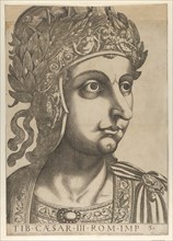 Plate 3: Tiberius turned to the right, from 'The Twelve Caesars', 1610-40. Creator: Anon.