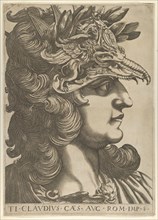 Plate 5: Tiberius Claudius in profile to the right, from 'The Twelve Caesars', 1610-40. Creator: Anon.