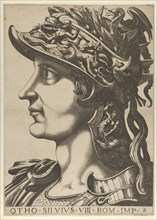 Plate 8: Otho in profile facing left, from 'The Twelve Caesars', 1610-40. Creator: Anon.