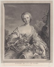 Portrait of Louise Henriette de Bourbon Conti as Flora, 1766-1805. Creator: François Voyez.