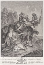Rinaldo abandoning Armida, 1720-62. Creator: Francois Joullain.