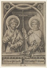 St. Bartholomew and St. Philip, from The Apostles, 1435-1503. Creator: Israhel van Meckenem.