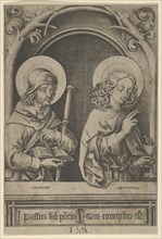 St. James the Greater and St. John, from The Apostles. Creator: Israhel van Meckenem.