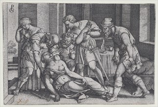Suicide of Lucretia, from Scenes from Roman History. Creator: Georg Pencz.