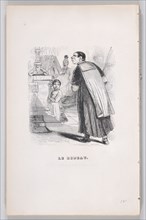 The Beadle from The Complete Works of Béranger, 1836. Creator: Theodore Maurisset.