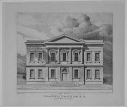 The Branch Bank of the United States, Wall Street, New York,...1827. Creator: Anthony Imbert.