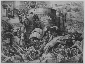 The Capture of Carthagena by Scipio and His Troops, 1539. Creator: Georg Pencz.