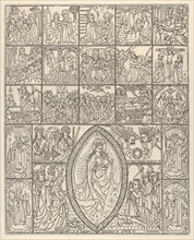 The Fifteen Mysteries and the Virgin of the Rosary (Modern Impression), 1488. Creator: Francisco Doménech.