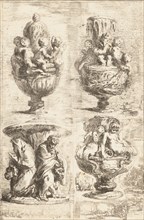 The Four Vases, 1754. Creator: Gabriel de Saint-Aubin.