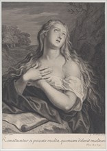 The penitent Mary Magdalene in the wilderness, 1682-1757. Creator: Gaspard Duchange.