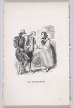 The Traveler from The Complete Works of Béranger, 1836. Creators: Louis-Henri Brevière, Cesar-Auguste Hebert.