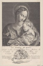 Virgin and Child, with the Christ child sleeping in her arms (Le Someil de Jesus), 1743-1807. Creator: Franz Gabriel Fiessinger.