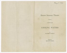Programme for Shearer Summer Theatre's production of Cooling Waters, 1948. Creator: Unknown.