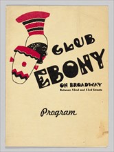 Programme for Club Ebony, 1947-1948. Creator: Unknown.