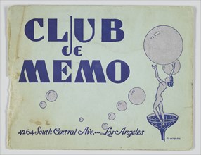 Leaflet for Club de Memo, ca. 1944. Creators: Unknown, R. C. Lombardi.