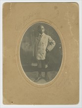 Photograph of Lucius Harper, Jr. "off to school", ca. 1910. Creator: Lucius Harper.