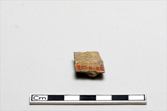 Oracle bone, inscribed, Shang dynasty, ca. 1600 - ca. 1050 BCE. Creator: Unknown.