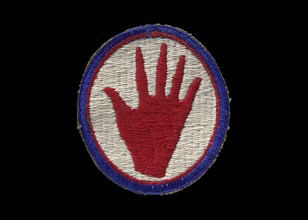 Reproduction patch with Red Hand emblem, late 20th century. Creator: Unknown.