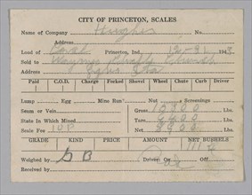 Receipt given to the Wayman Chapel A.M.E. Church in Lyles Station, 1943. Creator: Unknown.