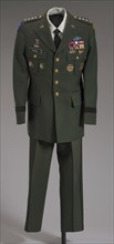 US Army green service uniform worn by Colin L. Powell, 1989-1993. Creators: Weintraub Brothers Company, Inc., Martin Manufacturing Company.