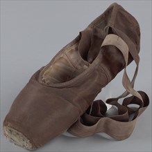 Toe shoe and tights worn by Ingrid Silva of Dance Theatre of Harlem, 2013-2014. Creator: Capezio.