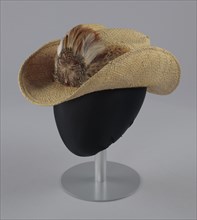 Straw cowboy hat with feathered hat band worn by Arthur Lee, ca. 2000. Creator: Unknown.