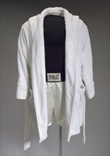 Robe and trunks worn by Denzel Washington as Rubin Carter in The Hurricane, 1999. Creator: Eric Winterling Inc..
