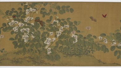 Broad Bean Flowers and Butterflies, Ming dynasty, 15th century. Creator: Unknown.