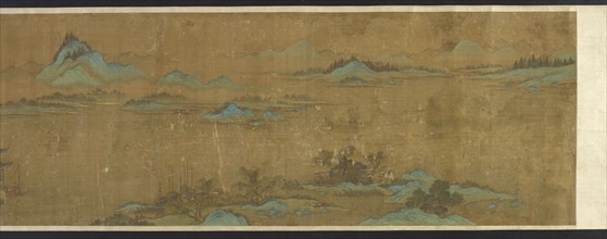 Landscape with palaces, Ming dynasty, 16th-17th century. Creator: Unknown.