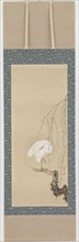 Heron and willow, Edo period, late 17th-early 18th century. Creator: Hanabusa Itcho.