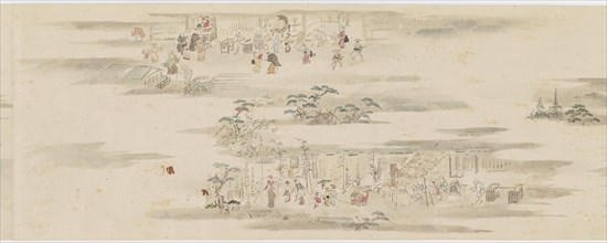 Pastimes and occupations of the twelve months, Edo period, late 17th-early 18th century. Creator: Hanabusa Itcho.