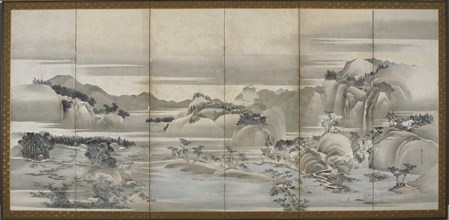 Landscapes of the Four Seasons: Spring and Summer, Edo period, late 18th-early 19th century. Creator: Hishikawa Sori.